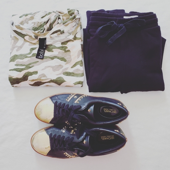 Bobi Revovle camouflage printed t shirt top blouse - Picture 2 of 8